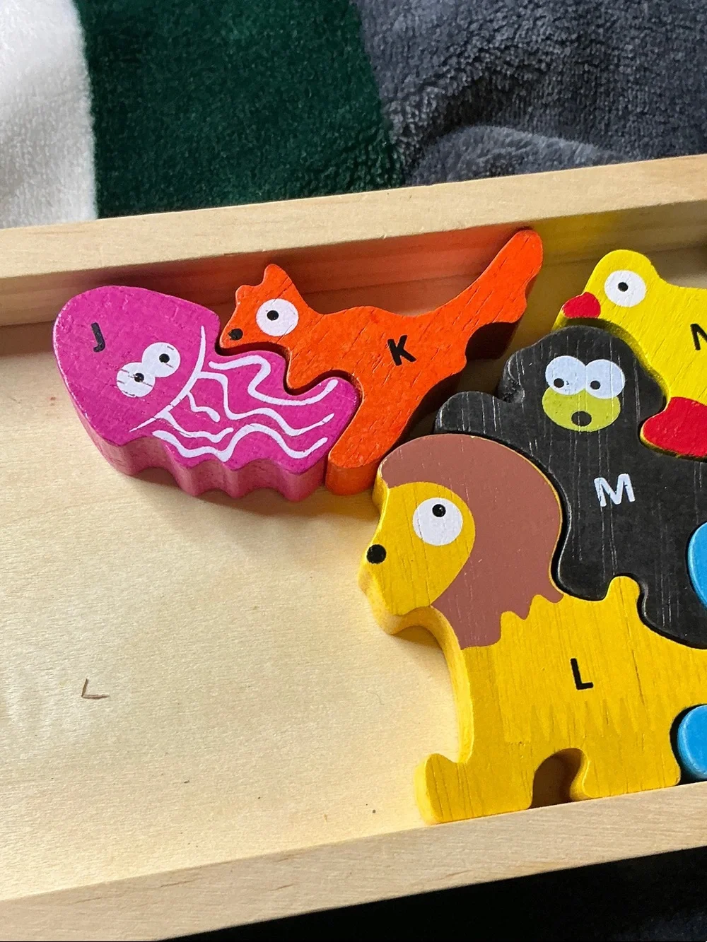 Multicolor Wooden Animal Stacking Puzzle - Kids Learning Toy
